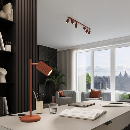 Sollux Lighting Plafon KARBON 4L ochra czerwona SL.1641