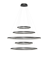 Lampa wisząca HALO PENDANT 150+120+100+80+60 CCT BK + REMOTE CONTROL Azzardo AZ5351 czarny