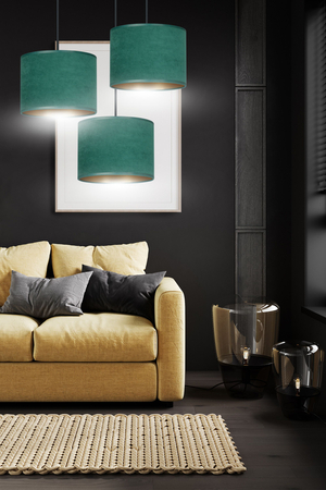 Lampa wisząca HILDE 3 BL PREMIUM GREEN Emibig 1051/3PREM zielony