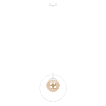 Lampa wisząca Kaja ALMA K-5309 biały, bursztynowy