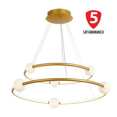Lampa wisząca LED Italux PND-20112035-2A-GD Lozanna