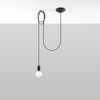 Sollux Lighting Lampa wisząca EDISON 1 LONG czarny SL.0369