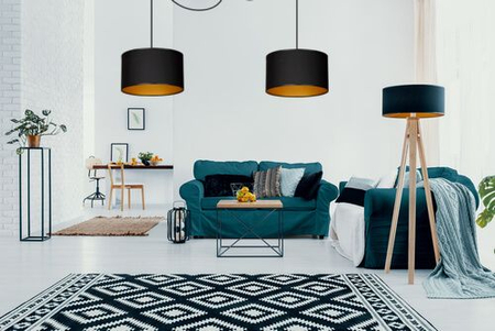 Lampa wisząca ROTO 2 BL BLACK/GOLD Emibig 184/2 czarny/złoty