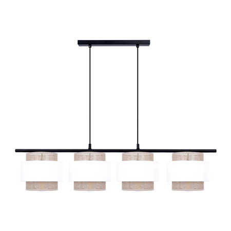 Lampa wisząca CEZAR Kaja K-5273 biały/beżowy