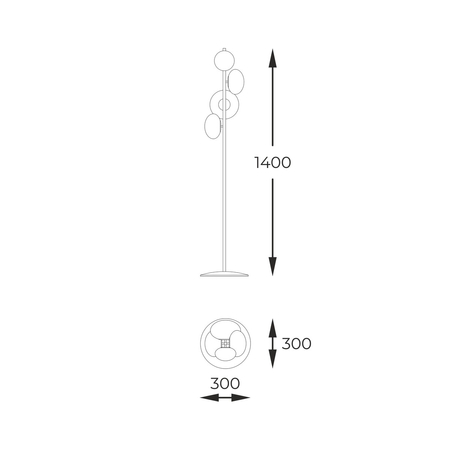 Lampa podłogowa Zuma Line 1176 OMI LAMPA PODŁOGOWA CZARNY