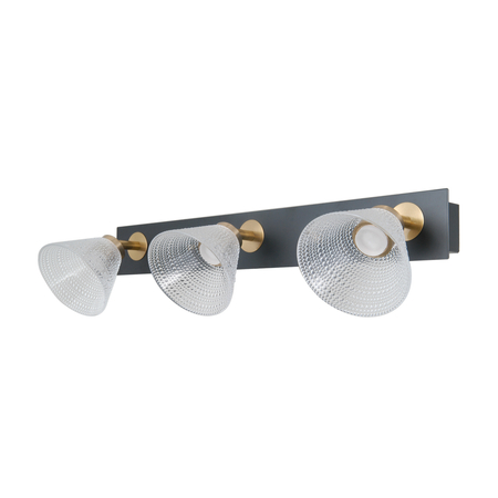Kinkiet Italux Orella WL-34393-3-BK-HBR Czarny mat, złoty