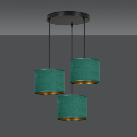 Lampa wisząca HILDE 3 BL PREMIUM GREEN Emibig 1051/3PREM zielony