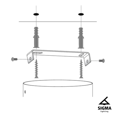 Sigma 32378 GINO 2 plafon czarny złoty
