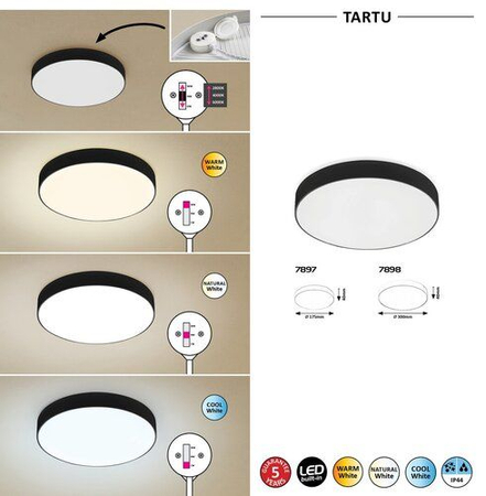 Lampa zewnętrzna Rabalux Tartu 7898 czarny matowy