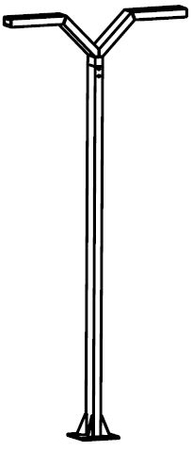 TRYSIL 1010 GRAPHITE 2xLED 16,3W 3000K 263CM
