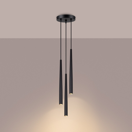 Sollux Lighting Lampa wisząca BLISS 3P czarna SL.1463