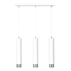 Lampa wisząca KIBO 3 WH/CHROME Emibig 641/3 biały/chrom