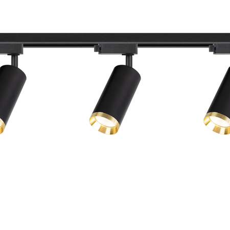 Milagro Zestaw Oprawa Mica Track Czarny + Złoty 3xGU10 1m ML2104 CZARNY