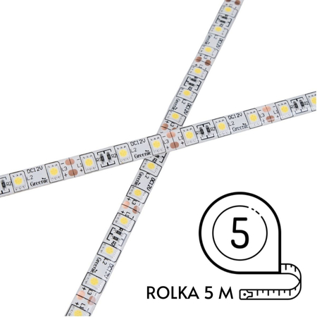 Taśma LED Greenie 24V 1 m 60 diod 5050SMD 14.4W/mb wodoodporna IP65 CW Rolka 5m