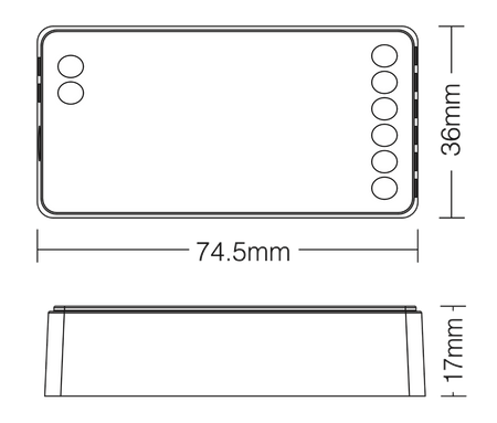 Kontroler Mi-light FUT036S do taśmy LED 12A