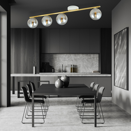 Lampa sufitowa MONZA 4 Emibig 1251/4 biały/złoty