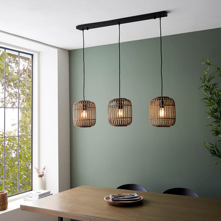 Lampa wisząca Endon Lighting Mathias 101775 drewniany