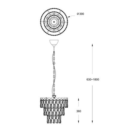 Lampa wisząca Zuma Line P0480-07A-F4AC Anzio