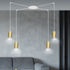 Lampa wisząca TRAKER 4 WH/GOLD Emibig 527/4 biały/złoty