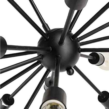 Lampa wisząca Abigali Retro Spikes, czarny 18XE27