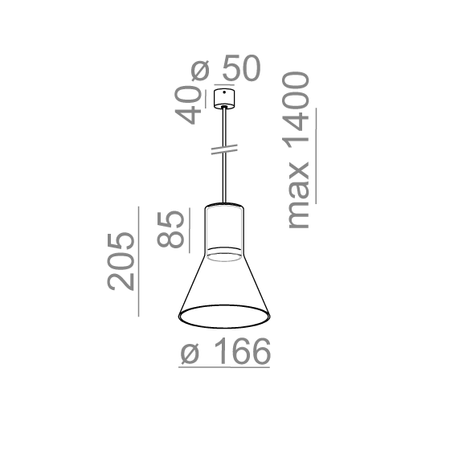 Lampa wisząca AQForm 50474-0000-U8-PH-13 MODERN GLASS Flared Biały struktura