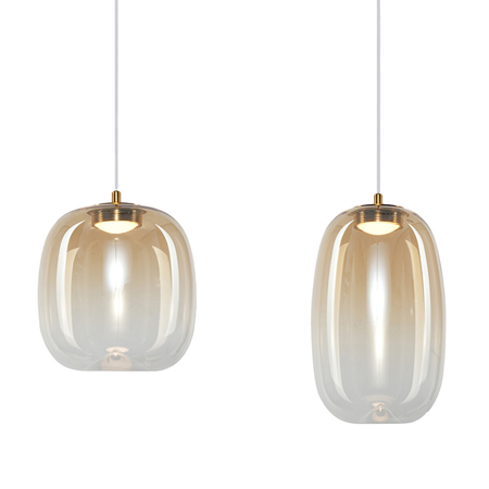 Milagro Lampa wisząca VASO AMBER 15W ML1408 ZŁOTY