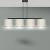 Lampa wisząca HILDE 4 BL WHITE Emibig 1052/4 biały/czarny
