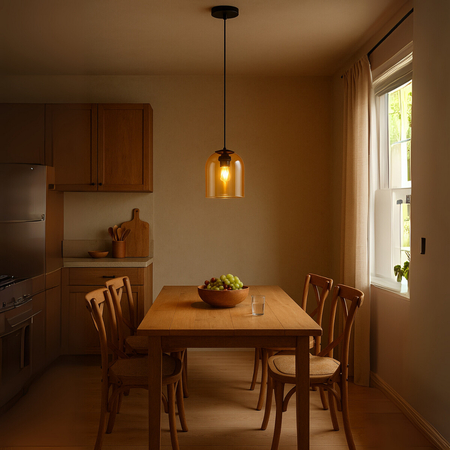 Light Prestige Lampa wisząca Elaris bursztynowa 1xE27 LP-8103/1P AM