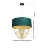 Milagro Lampa wisząca ALMERIA GREEN/GOLD 1xE27 MLP6452 ZIELONY / ZŁOTY