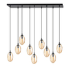 Lampa wisząca ASTRAL 9 Emibig 1267/9 czarny/złoty
