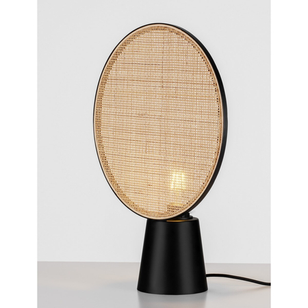 Lampa stołowa Luces Exclusivas COLVERZO LE45386 drewno jasne i ciemne, czarny