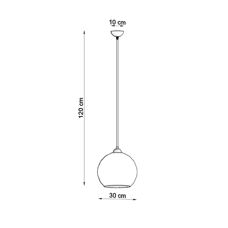 Sollux Lighting Lampa wisząca BALL zielona SL.0254