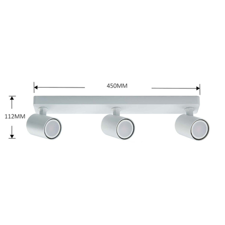 Spot Snow 3xGU10 LP-731/3W WH
