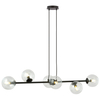 Lampa wisząca ROSSI 6 BL TRANSPARENT Emibig 874/6 czarny