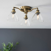 Lampa sufitowa Endon Lighting Hansen 97247 mosiądz
