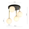 Lampa sufitowa DOLCE 4 Emibig 1260/4 biały/czarny