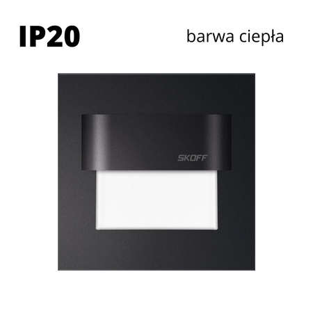 Oprawa schodowa led Skoff Tango Czarna Biała ciepła IP20
