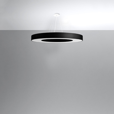 Sollux Lighting Żyrandol SATURNO SLIM 90 czarny SL.0798