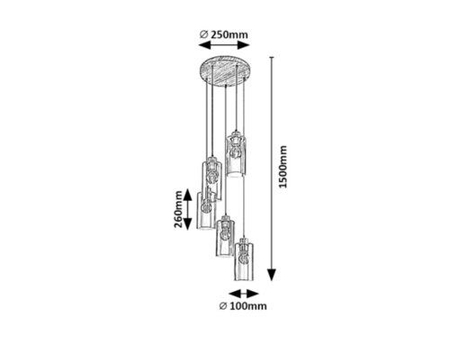 Lampa wisząca Rabalux Tanno 72125 dąb