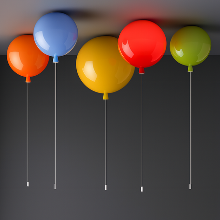 Lampa wisząca Abigali Baloon E27 do pokoju dziecięcego 20cm niebieski