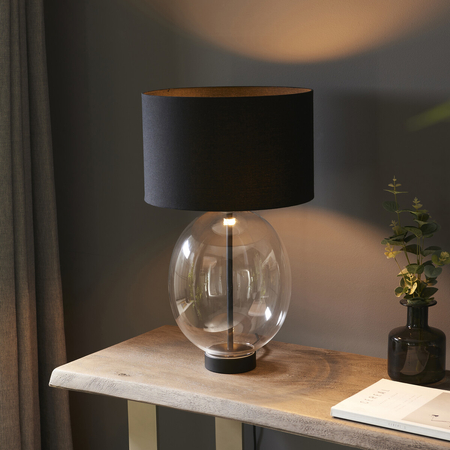 Lampa stołowa Endon Lighting Kelda Oval 100446 czarny