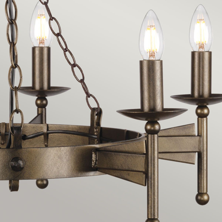 Żyrandol Elstead Lighting Cromwell brąz CW6-OLD-BRZ