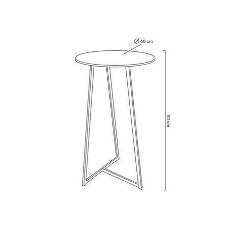 Stolik barowy ALLEN 60 czarny