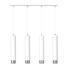 Lampa wisząca KIBO 4 WH/CHROME Emibig 641/4 biały/chrom