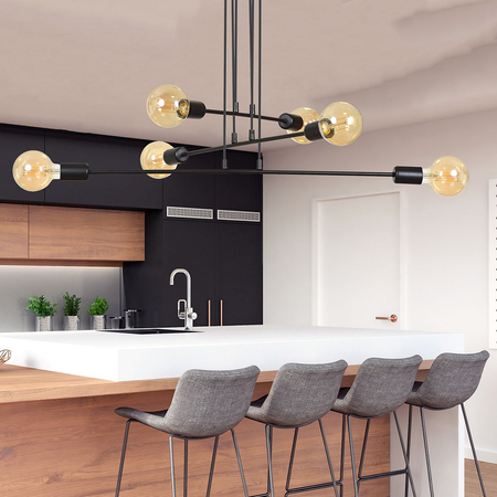 Lampa wisząca MULTIPO 6 BLACK Emibig 696/6 czarny