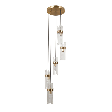 Lampa wisząca Italux Taraso PND-40760-5-HBR Złoty