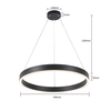 Lampa wisząca Midway mała triangle 1xLED czarna LP-033/1P S BK Triangle