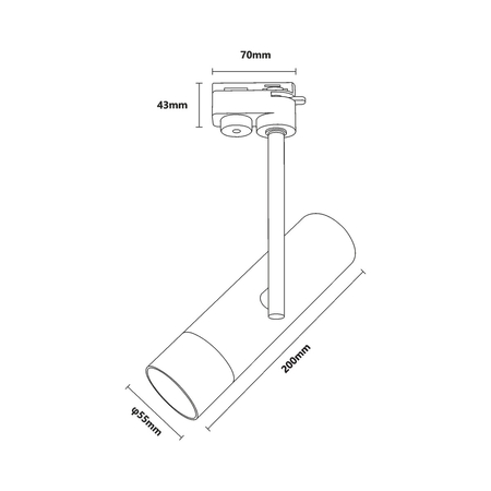 Reflektor szynowy 1-fazowy Zuma Line TLS004-WH LISA TRACK REFLEKTOR SZYNOWY BIAŁY/WHITE