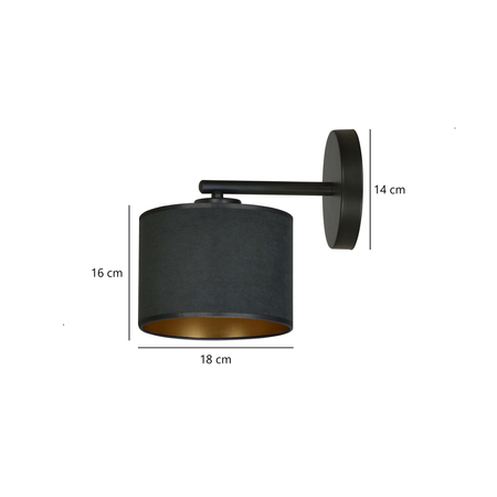 Kinkiet HILDE K1 BL BLACK Emibig 1054/K1 czarny