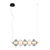 Lampa wisząca Italux PND-84938-4-BK Czarny, biały, przezroczysty